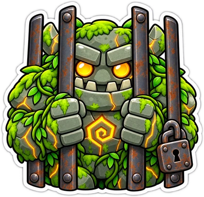 Kamienny Golem za kratami